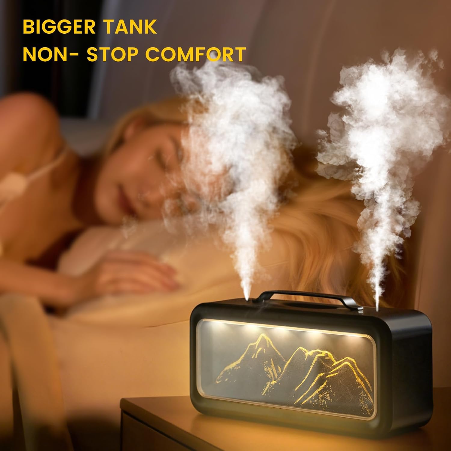 Baby Nursery Humidifier - 2026년형 업그레이드 소형 가습기, 침실용, 600ml