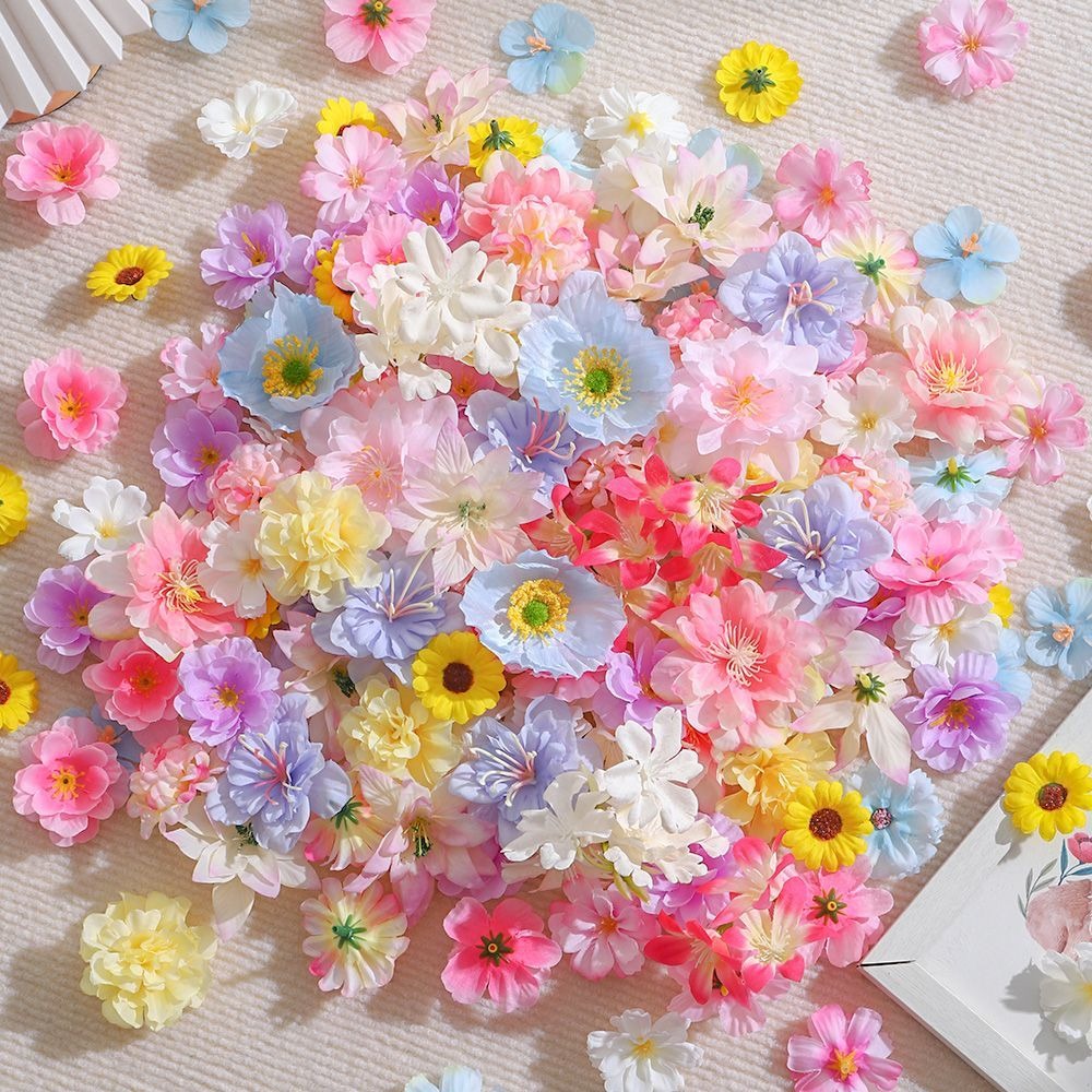 Baby Nursery Decor Ideas - 20/50Pcs 인공 꽃 실크 가짜 꽃