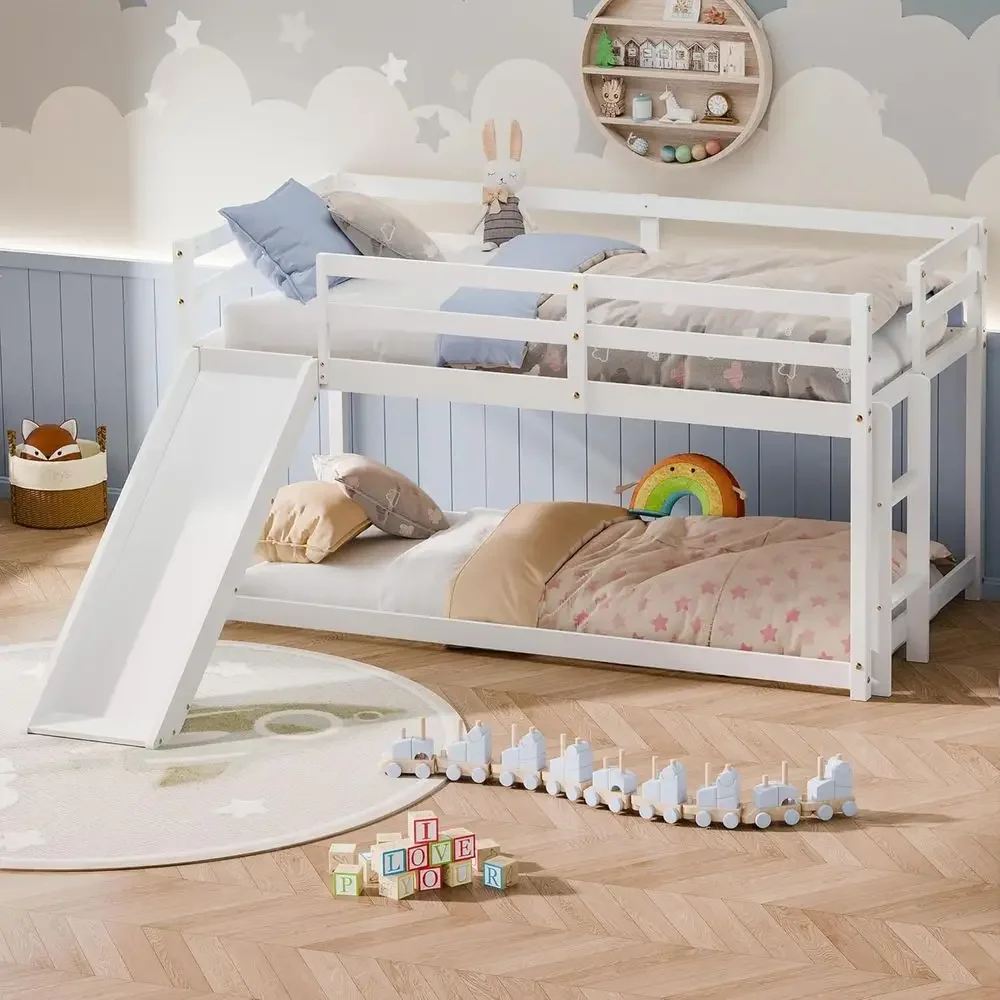 Bed Rail Toddler - 트윈 사이즈 어린이 이층 침대(슬라이드, 사다리,