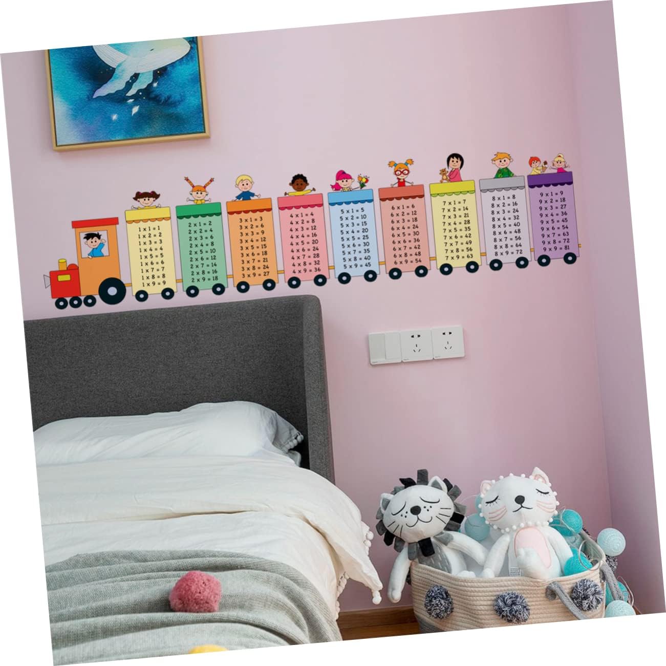 Baby Nursery Equipment - 대형 곱창 테이블 기차 벽 스티커,
