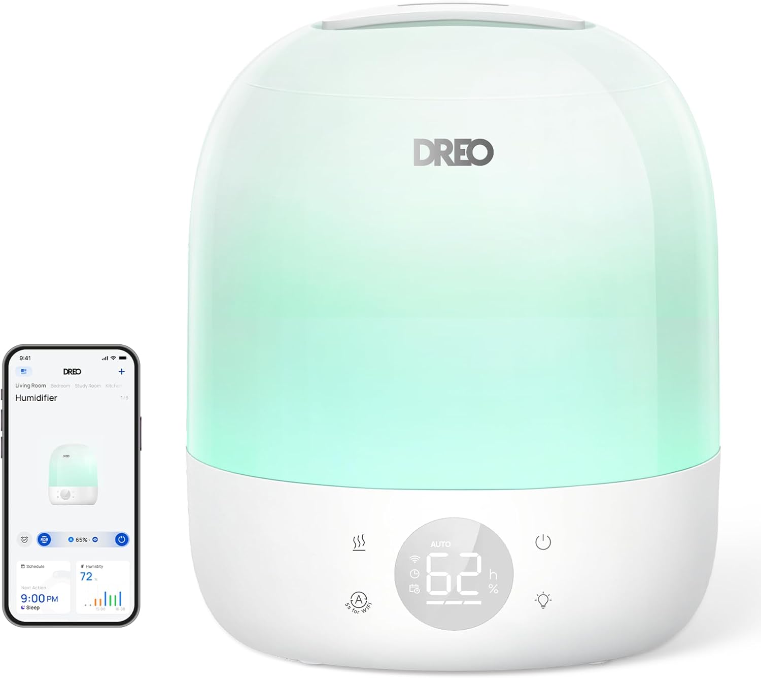 Baby Nursery Humidifier - 30시간 지속 쿨 미스트 가습기, RGB