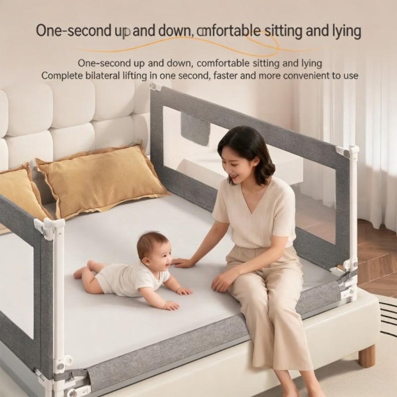 Bed Rail Toddler - 180cm 조절 가능한 유아용 침대 가드레일
