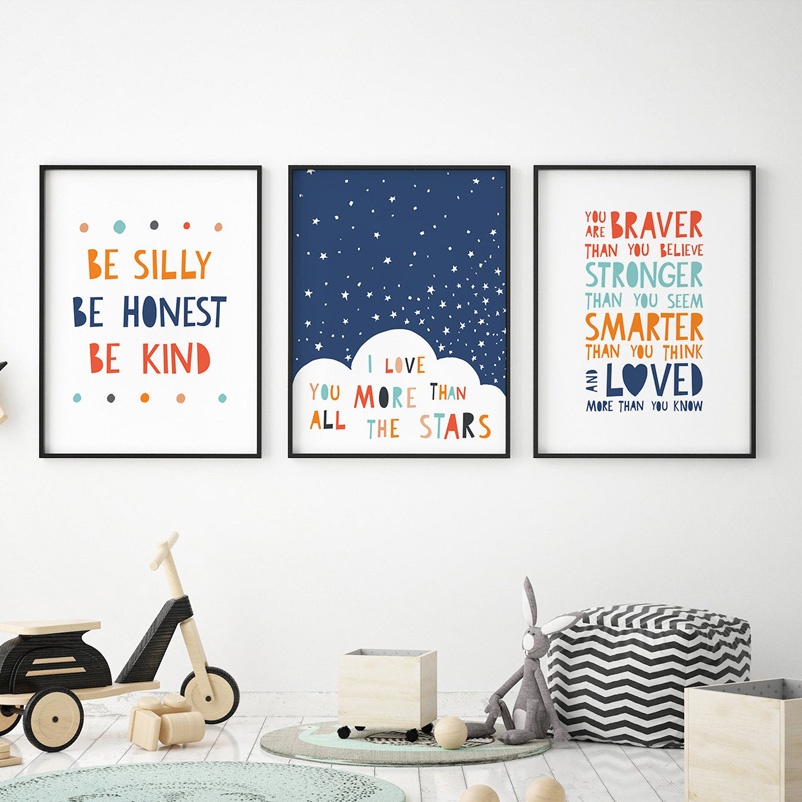 Baby Nursery Quotes - 만화 영감을 주는 명언 유아 벽