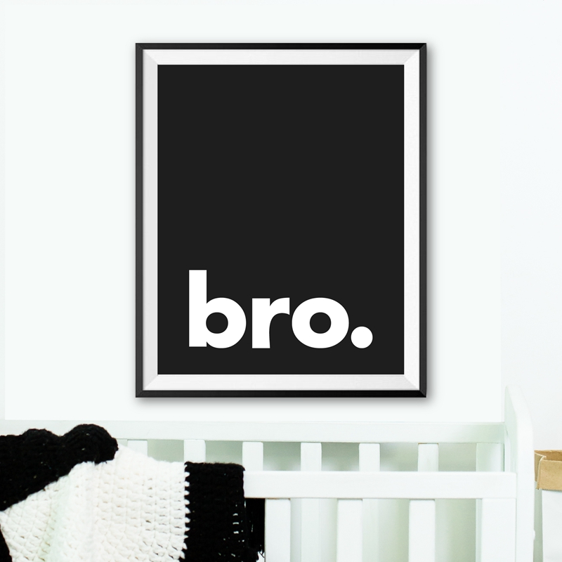 Baby Nursery Quotes - 형. 미니멀 타이포그래피 프린트 포스터, 블랙