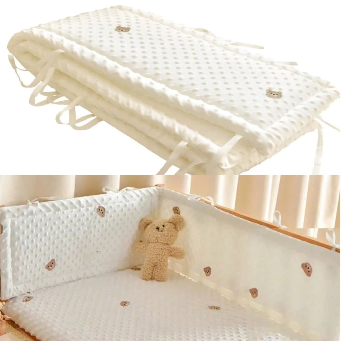 Bed Rail Toddler - 단색 아기 침대 울타리 코튼 침대