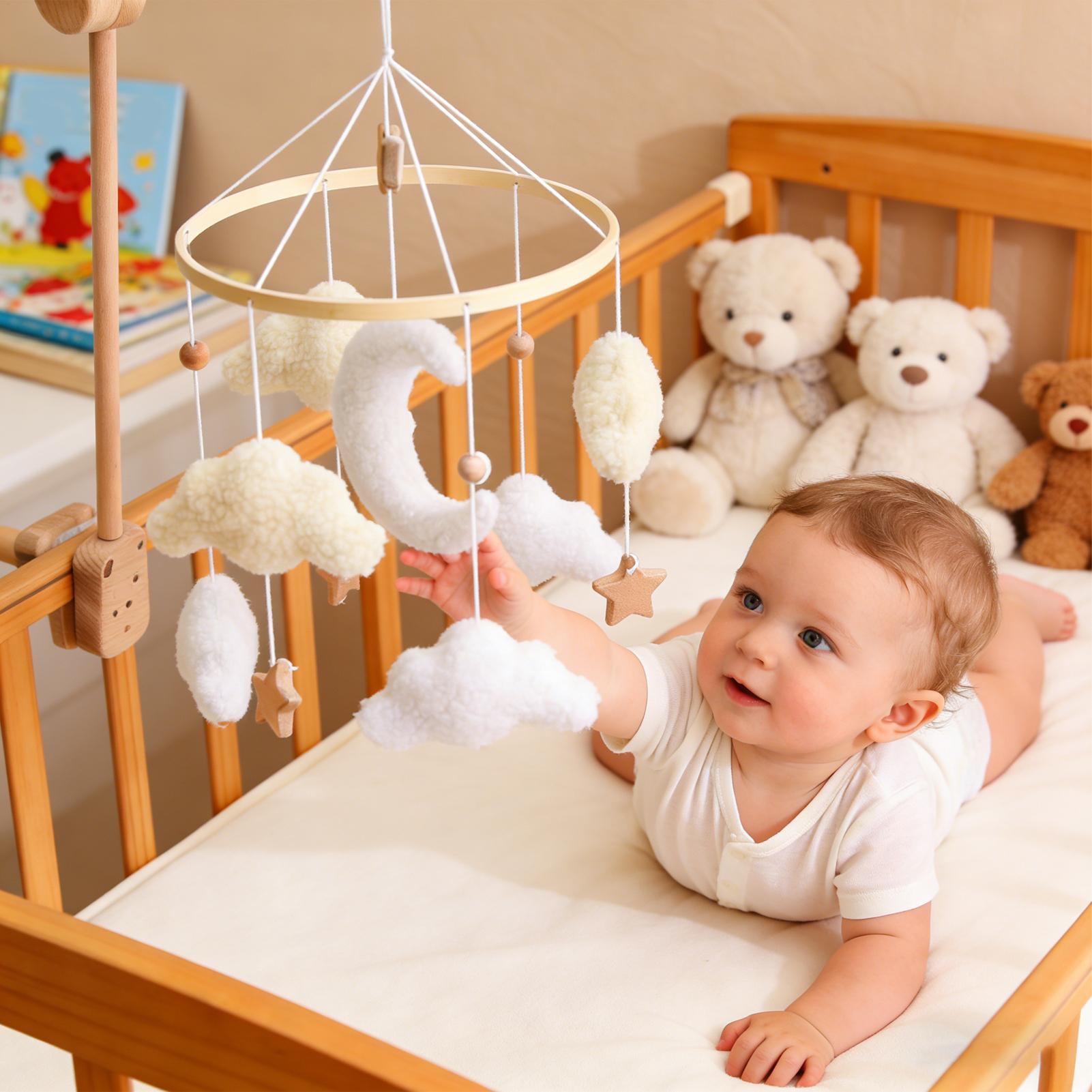 Baby Nursery Games - 나무 아기 침대 모빌 벨 딸랑이