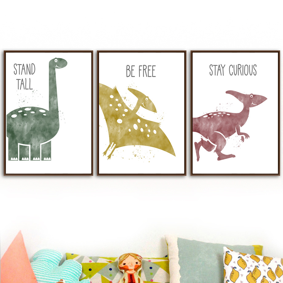 Baby Nursery Quotes - 귀여운 공룡 만화 동물 인용구 유아실