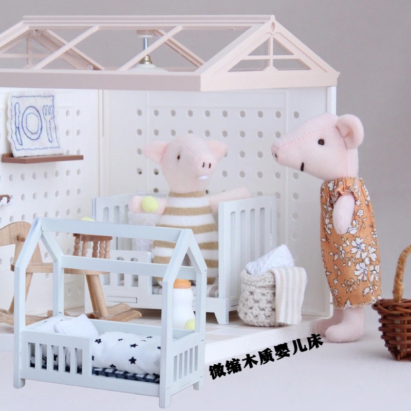 1:12 미니어처 나무 아기 침대, 사실적인 인형의 집 - Baby Nursery Age 리뷰 및 가격