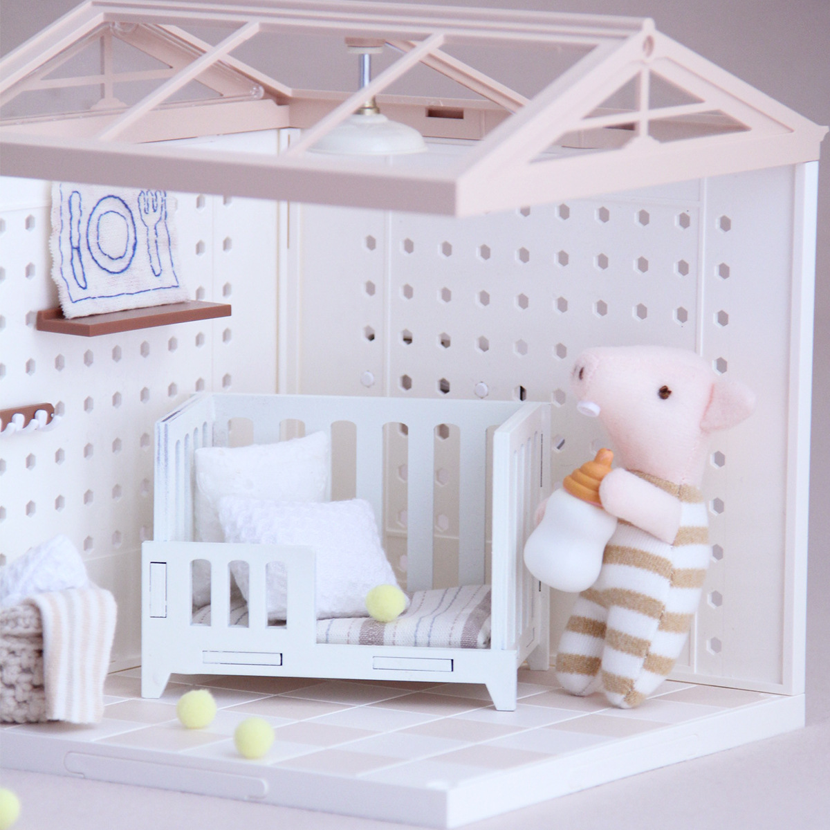 1:12 미니어처 나무 아기 침대, 사실적인 인형의 집 - Baby Nursery Age 리뷰 및 가격