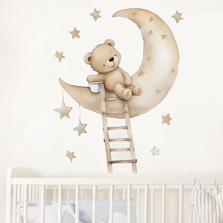 귀여운 곰 스타 구름 벽 스티커 어린이 방 소녀 소년  - Baby Nursery Decor Ideas 리뷰 및 가격