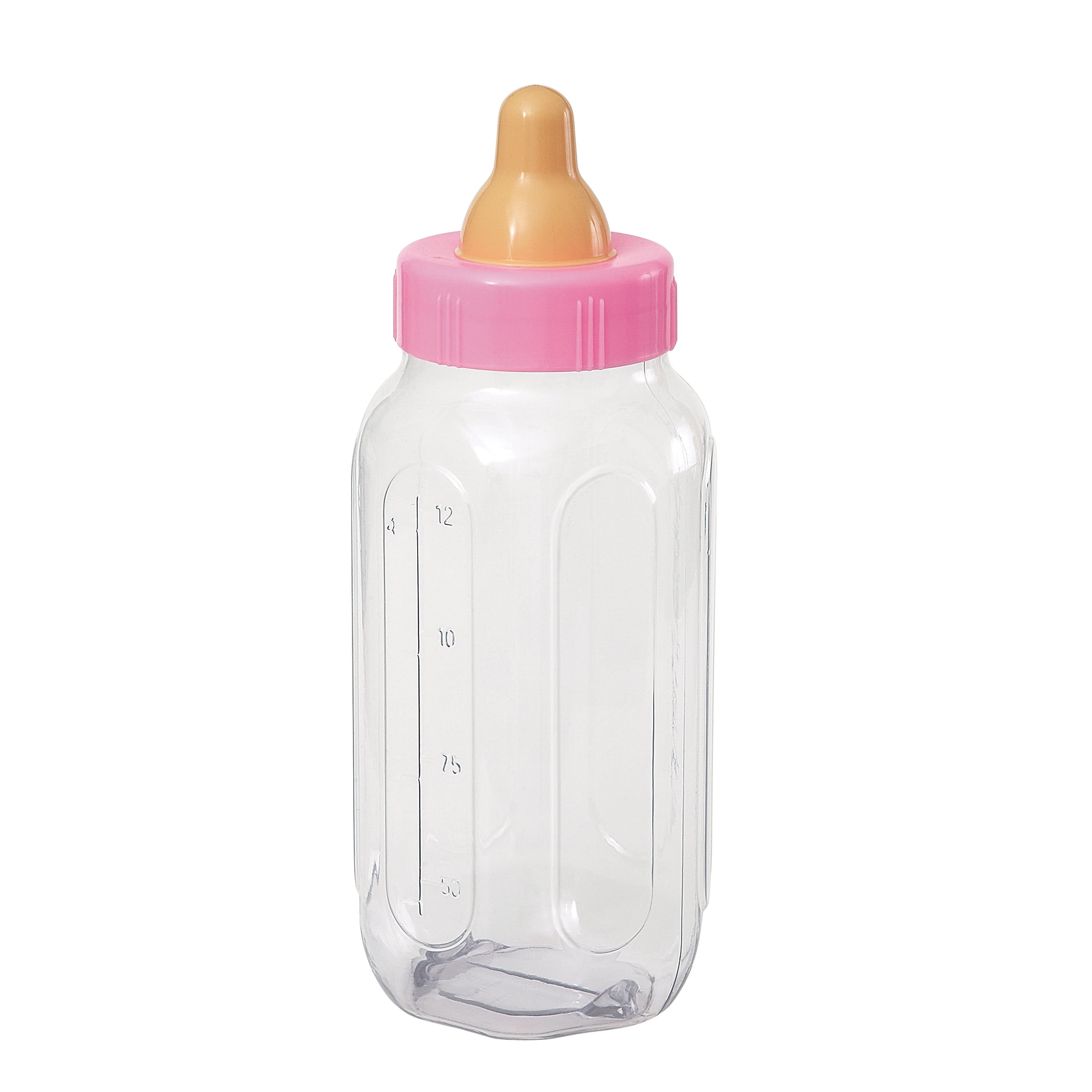 11인치 분홍색 플라스틱 젖병 저금통, 채울 수 있는  - Baby Nursery Games 리뷰 및 가격