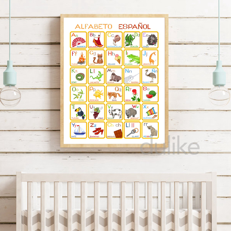 스페인어 어린이 침실 아트 장식 캔버스 그림, 꿈, 영 - Baby Nursery Quotes 리뷰 및 가격