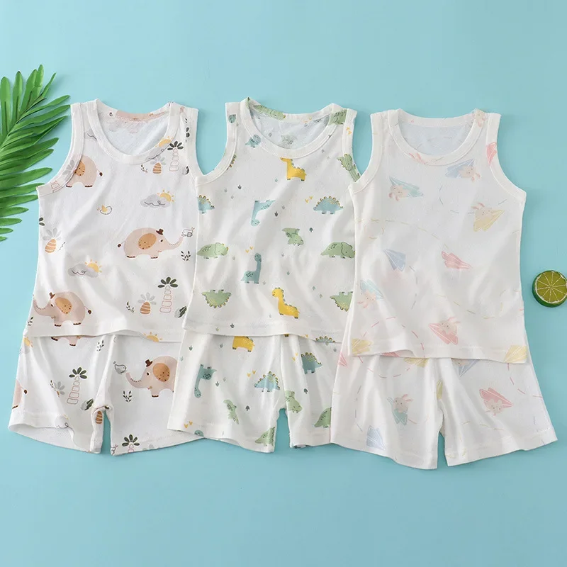 어린이 대나무 면 조끼 정장 여름 얇은 민소매 옷 귀여 - Baby Nursery Ideas Boy 리뷰 및 가격