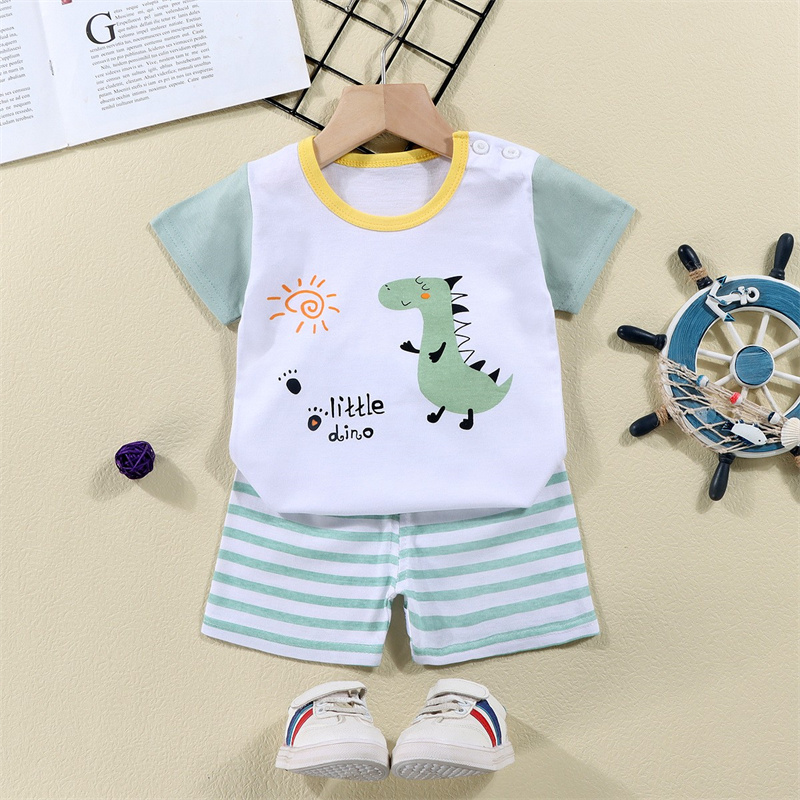 코튼 티셔츠 + 반바지 2 피스 운동복 세트 어린이 만 - Baby Nursery Ideas Boy 리뷰 및 가격