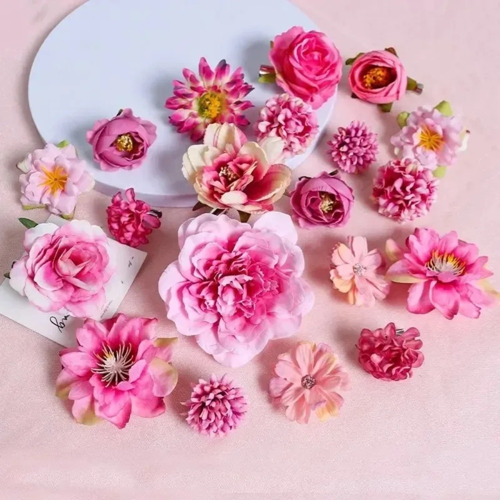 3/21Pcs 인공 장미 꽃 머리 가짜 꽃 홈 룸 장식 - Baby Nursery Decor Ideas 리뷰 및 가격