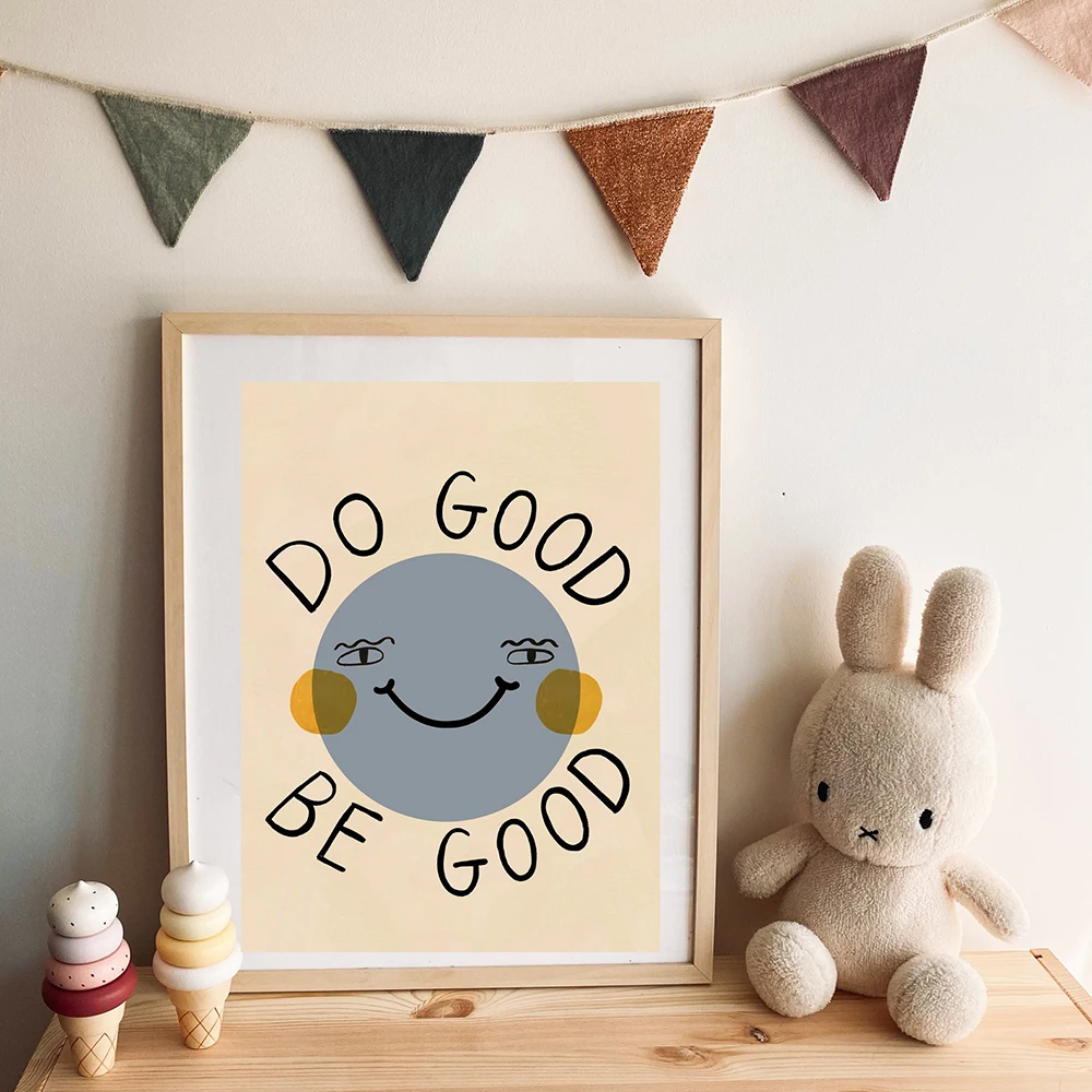 1PC 프레임리스 재미있는 만화 토끼 곰 동물 벽 예술 - Baby Nursery Quotes 리뷰 및 가격
