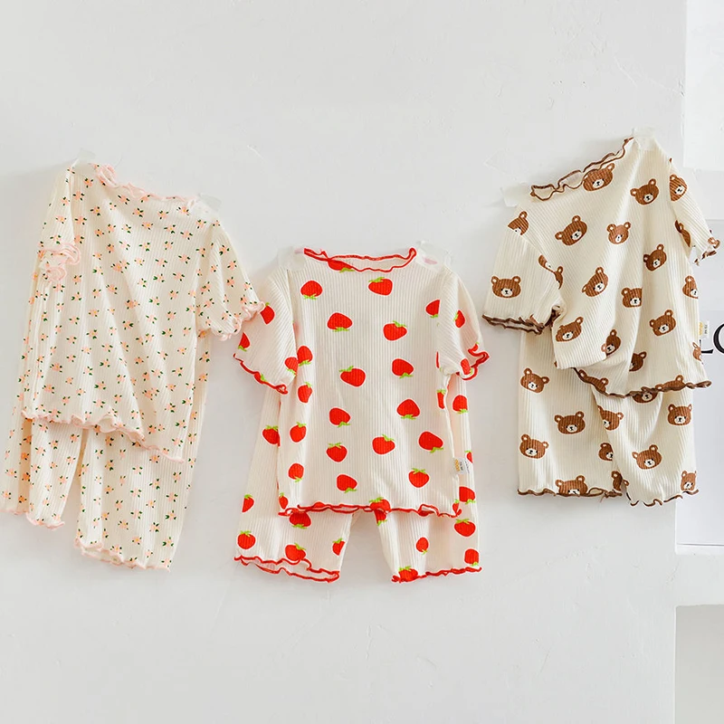 2026 여름 면 만화 캐주얼 잠옷 세트 아기 옷 소녀 - Baby Nursery Ideas Boy 리뷰 및 가격
