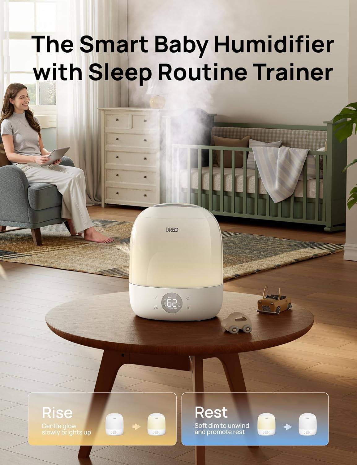 30시간 지속 쿨 미스트 가습기, RGB 야간 조명 및 - Baby Nursery Humidifier 리뷰 및 가격