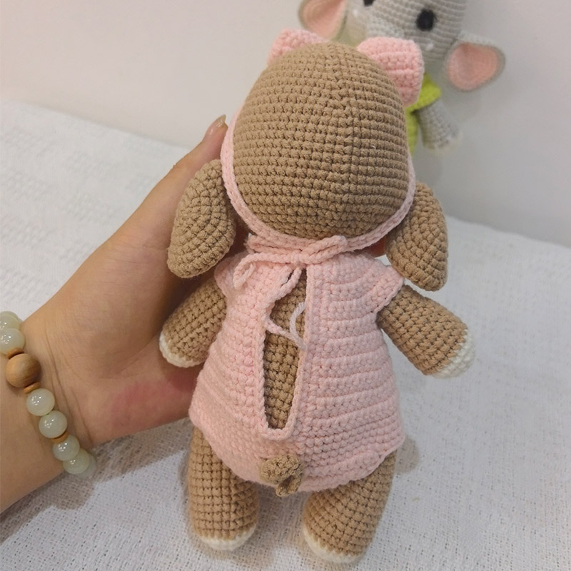 수제 크로셰 코끼리 커플 플러시 장난감 - 귀여운 부드 - Baby Nursery Games 리뷰 및 가격