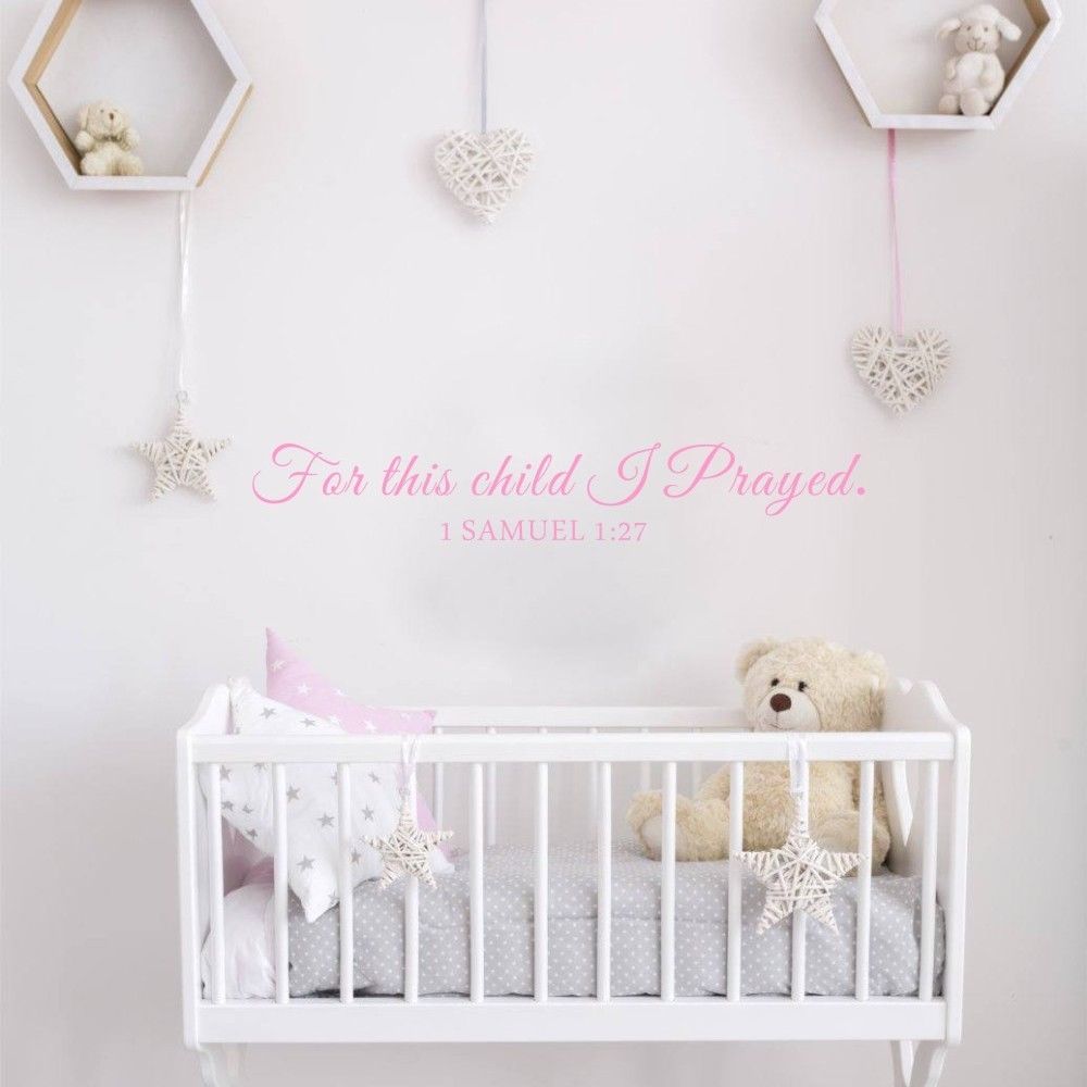 나는이 아이를 위해 사무엘 따옴표 성경 벽 스티커 데칼 - Baby Nursery Quotes 리뷰 및 가격
