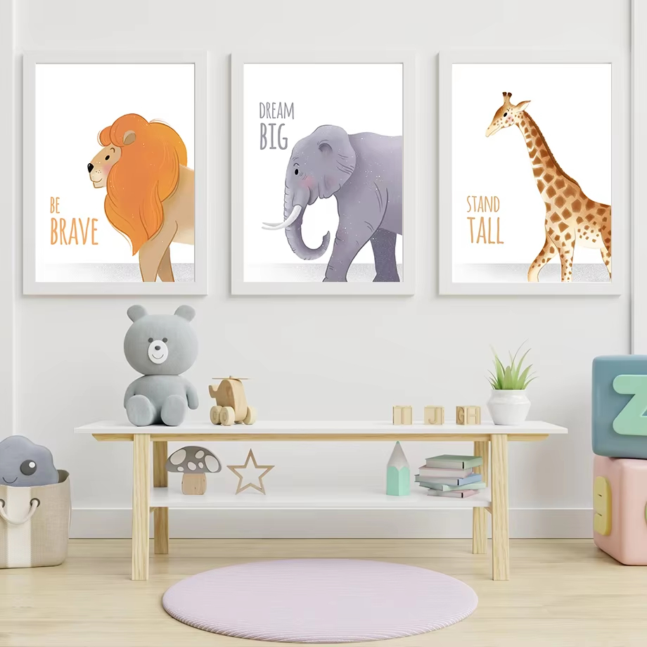 영감 따옴표 보육 벽 예술 벽화 코끼리 기린 사자 코뿔 - Baby Nursery Quotes 리뷰 및 가격
