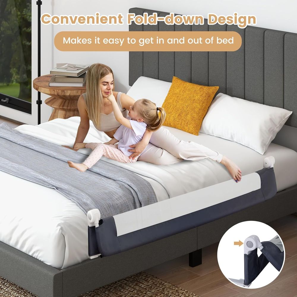 60인치 초장형 휴대용 스윙다운 안전 침대 가드레일,  - Bed Rail Toddler 리뷰 및 가격