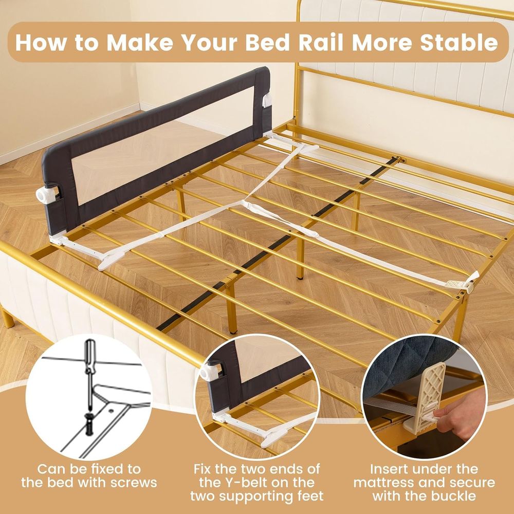 60인치 초장형 휴대용 스윙다운 안전 침대 가드레일,  - Bed Rail Toddler 리뷰 및 가격