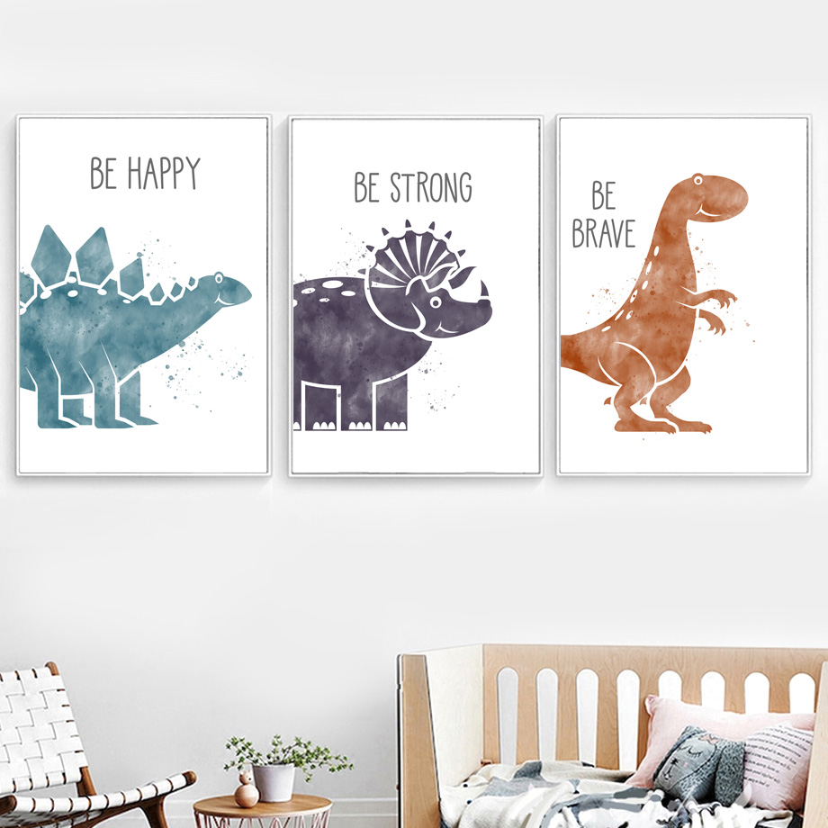 귀여운 공룡 만화 동물 인용구 유아실 북유럽 포스터 및 - Baby Nursery Quotes 리뷰 및 가격